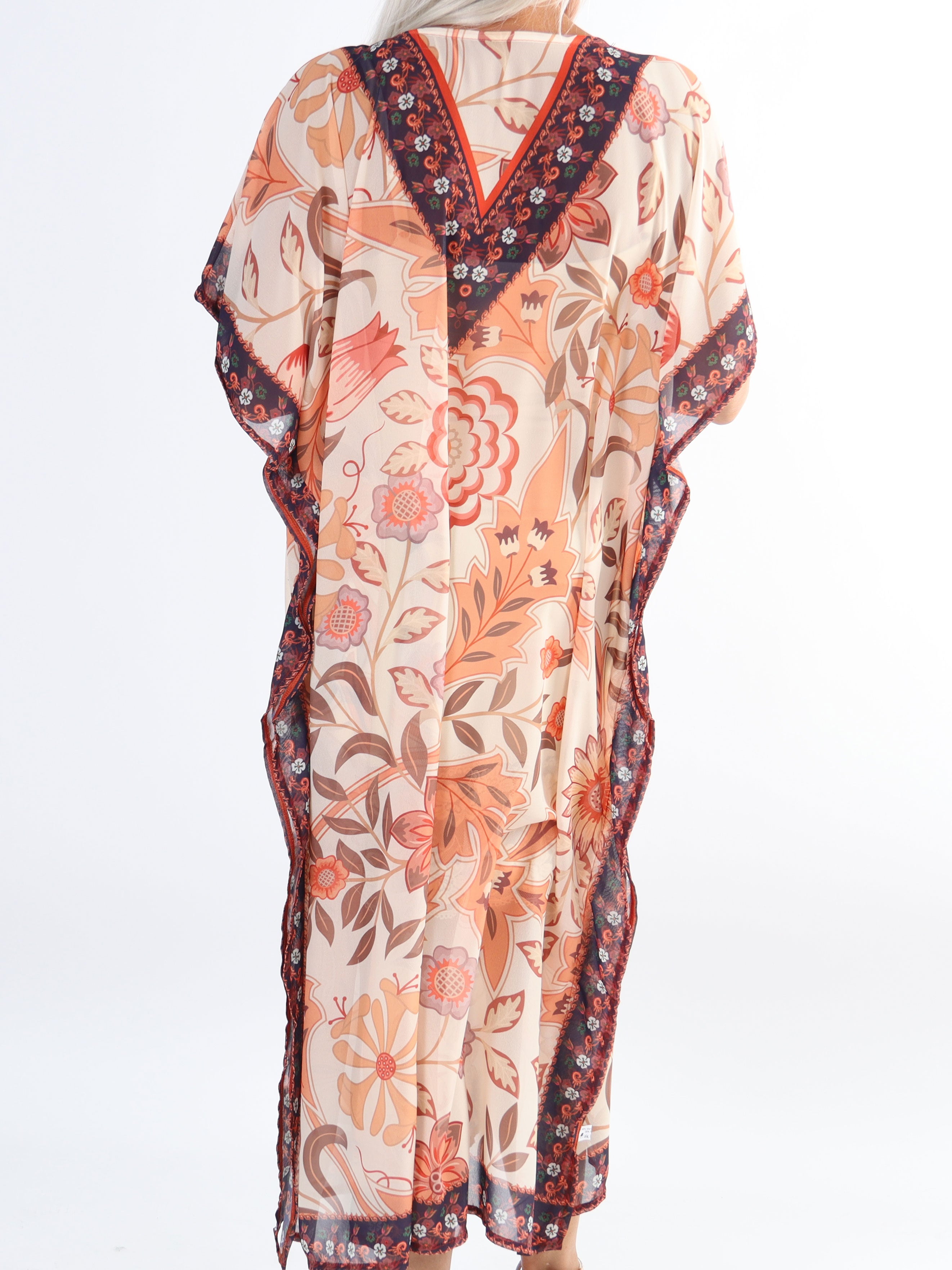 Marta - Lang plus size tunika med mønster